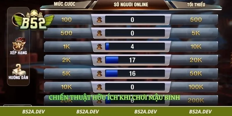 Chiến thuật hữu ích khi chơi mậu binh